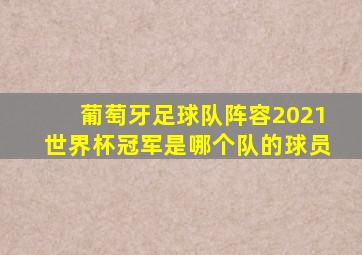 葡萄牙足球队阵容2021世界杯冠军是哪个队的球员