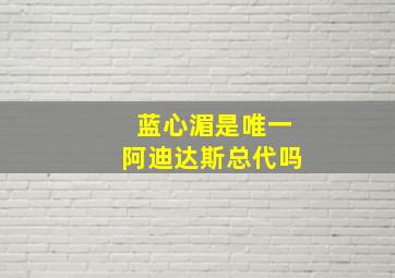 蓝心湄是唯一阿迪达斯总代吗