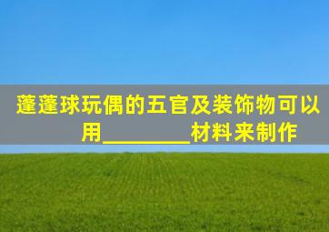 蓬蓬球玩偶的五官及装饰物可以用________材料来制作