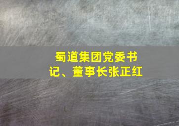 蜀道集团党委书记、董事长张正红