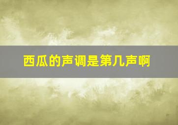 西瓜的声调是第几声啊