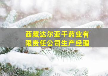 西藏达尔亚干药业有限责任公司生产经理