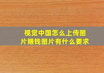 视觉中国怎么上传图片赚钱图片有什么要求