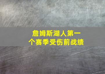 詹姆斯湖人第一个赛季受伤前战绩