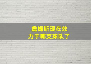 詹姆斯现在效力于哪支球队了