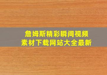 詹姆斯精彩瞬间视频素材下载网站大全最新