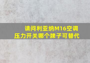 请问利亚纳M16空调压力开关哪个牌子可替代