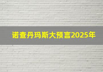 诺查丹玛斯大预言2025年