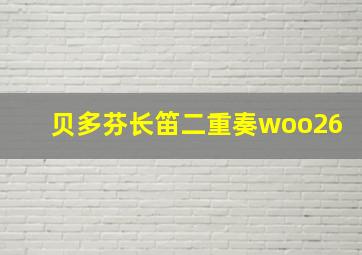 贝多芬长笛二重奏woo26