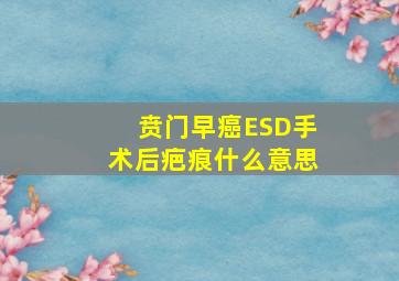 贲门早癌ESD手术后疤痕什么意思