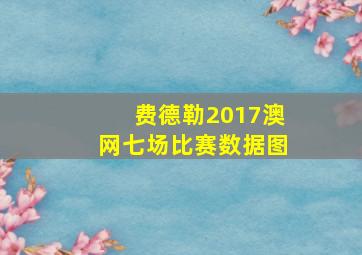 费德勒2017澳网七场比赛数据图