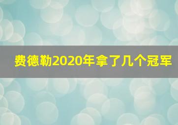 费德勒2020年拿了几个冠军