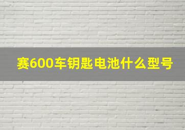 赛600车钥匙电池什么型号