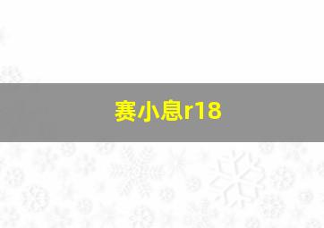 赛小息r18