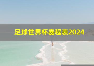 足球世界杯赛程表2024