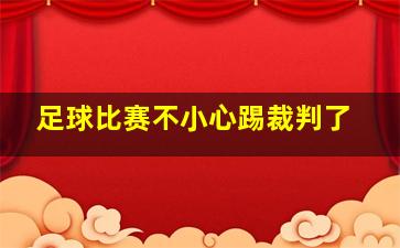 足球比赛不小心踢裁判了