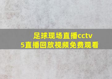 足球现场直播cctv5直播回放视频免费观看