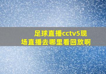 足球直播cctv5现场直播去哪里看回放啊