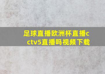 足球直播欧洲杯直播cctv5直播吗视频下载