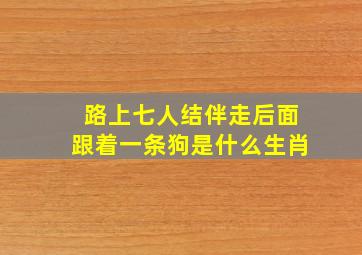 路上七人结伴走后面跟着一条狗是什么生肖