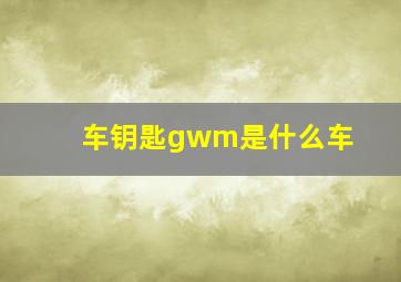 车钥匙gwm是什么车