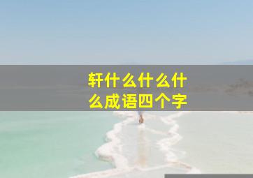 轩什么什么什么成语四个字