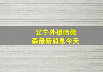 辽宁外援哈德森最新消息今天