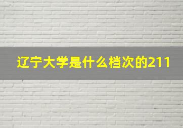 辽宁大学是什么档次的211