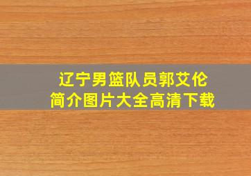 辽宁男篮队员郭艾伦简介图片大全高清下载