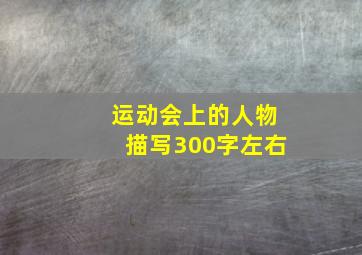 运动会上的人物描写300字左右