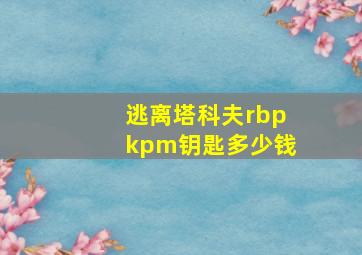 逃离塔科夫rbpkpm钥匙多少钱