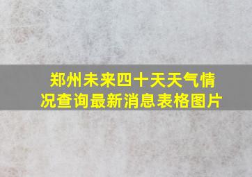 郑州未来四十天天气情况查询最新消息表格图片