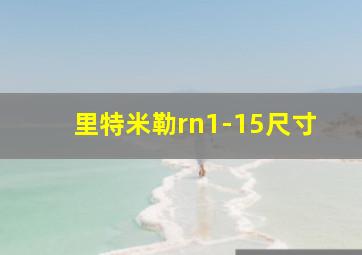 里特米勒rn1-15尺寸