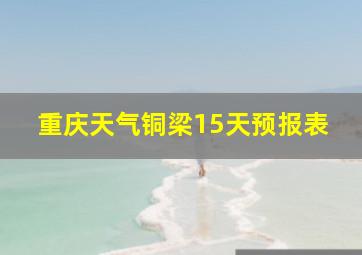 重庆天气铜梁15天预报表