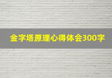 金字塔原理心得体会300字