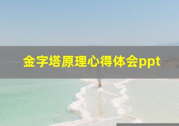 金字塔原理心得体会ppt