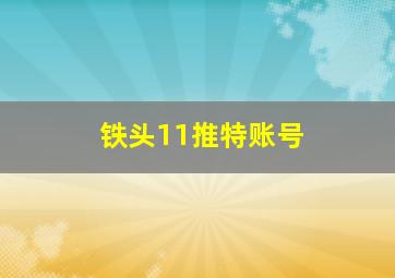 铁头11推特账号