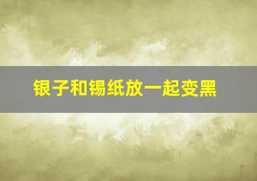 银子和锡纸放一起变黑