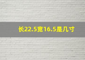 长22.5宽16.5是几寸