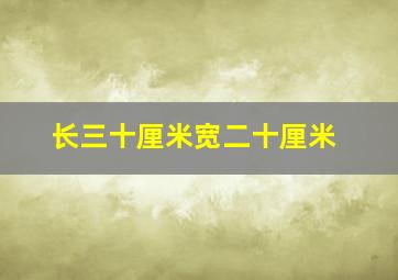 长三十厘米宽二十厘米