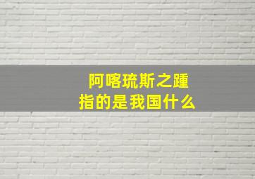 阿喀琉斯之踵指的是我国什么