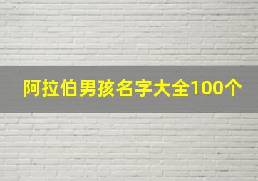 阿拉伯男孩名字大全100个