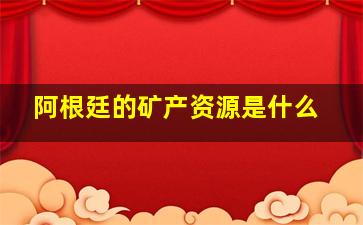 阿根廷的矿产资源是什么