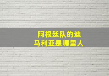 阿根廷队的迪马利亚是哪里人