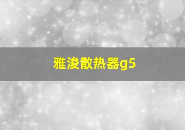 雅浚散热器g5