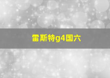 雷斯特g4国六