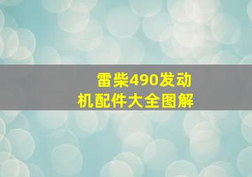 雷柴490发动机配件大全图解