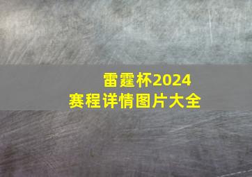 雷霆杯2024赛程详情图片大全