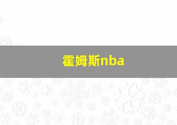 霍姆斯nba