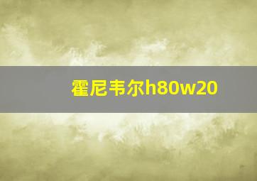 霍尼韦尔h80w20